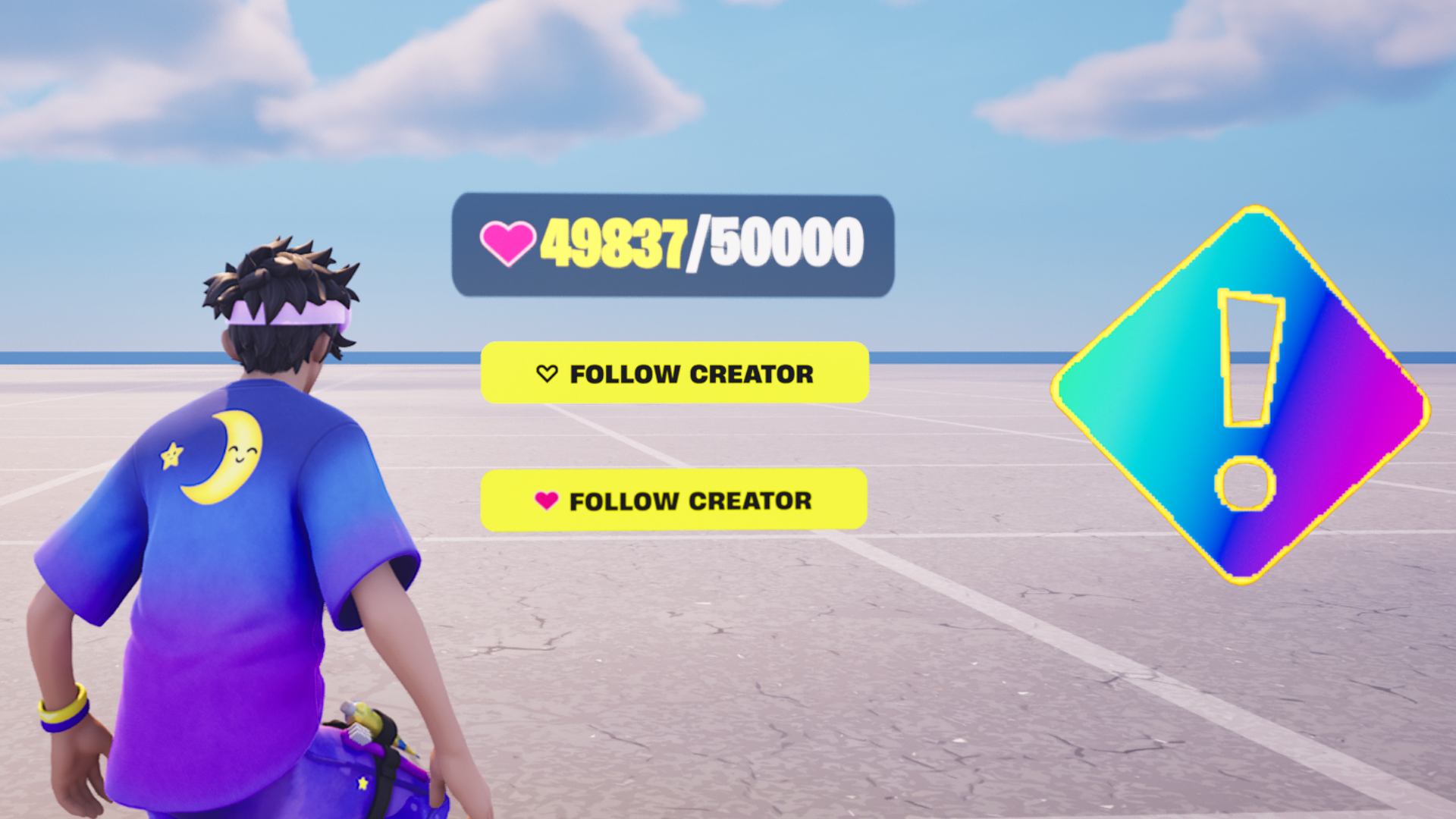 FollowACreator Material - Boost Your Followers Directly From Your Fortnite Map